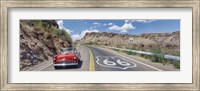 Framed Vintage car on Route 66, Arizona