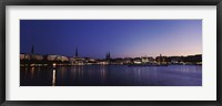 Framed Buildings at the waterfront, Alster Lake, Hamburg, Germany