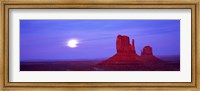 Framed East Mitten and West Mitten buttest, Monument Valley, Utah