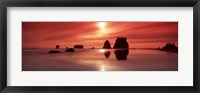 Framed Beach Sunset, Olympic National Park, Washington State