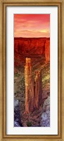 Framed Rock formations in a desert, Spider Rock, Canyon de Chelly National Monument, Arizona