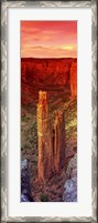 Framed Rock formations in a desert, Spider Rock, Canyon de Chelly National Monument, Arizona