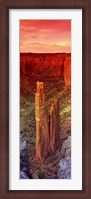 Framed Rock formations in a desert, Spider Rock, Canyon de Chelly National Monument, Arizona