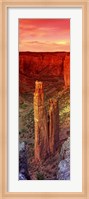 Framed Rock formations in a desert, Spider Rock, Canyon de Chelly National Monument, Arizona