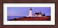 Framed Lighthouse at a coast, Pemaquid Point Lighthouse, Bristol, Lincoln County, Maine, USA