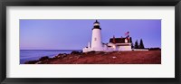 Framed Lighthouse at a coast, Pemaquid Point Lighthouse, Bristol, Lincoln County, Maine, USA