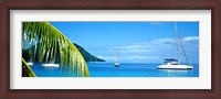 Framed Sailboats in the ocean, Tahiti, Society Islands, French Polynesia (horizontal)