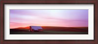 Framed Red Barn at Sunset, Washington State