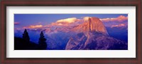 Framed Sunlight falling on a mountain, Half Dome, Yosemite Valley, Yosemite National Park, California, USA