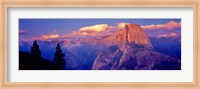 Framed Sunlight falling on a mountain, Half Dome, Yosemite Valley, Yosemite National Park, California, USA