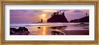 Framed Sunset at Second Beach, Olympic National Park, Washington State