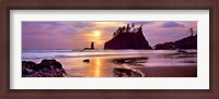 Framed Sunset at Second Beach, Olympic National Park, Washington State