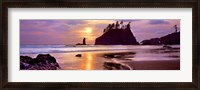 Framed Sunset at Second Beach, Olympic National Park, Washington State