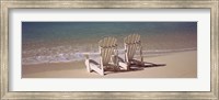 Framed Adirondack chair on the beach, Bahamas