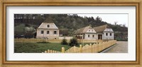 Framed Houses in a village, Biertan, Transylvania, Mures County, Romania