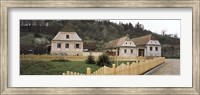 Framed Houses in a village, Biertan, Transylvania, Mures County, Romania