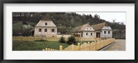 Framed Houses in a village, Biertan, Transylvania, Mures County, Romania