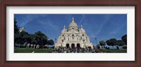 Framed Crowd at a basilica, Basilique Du Sacre Coeur, Montmartre, Paris, Ile-de-France, France