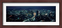 Framed Aerial view of a city, Seoul, South Korea 2011