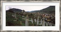 Framed Tombstones in a cemetery, Saxon Church, Biertan, Sibiu County, Transylvania, Romania