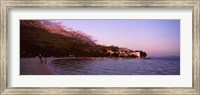 Framed Tourists on the beach, Makarska, Dalmatia, Croatia