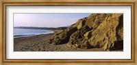 Framed Rock formations on the beach, Chios Island, Greece