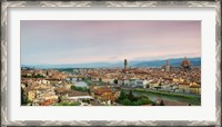 Framed Buildings in a city, Ponte Vecchio, Arno River, Duomo Santa Maria Del Fiore, Florence, Italy