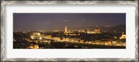 Framed Florence at night, Tuscany, Italy