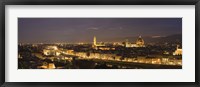 Framed Florence at night, Tuscany, Italy