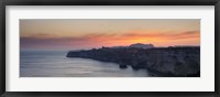 Framed Cliffs on the coast at dusk, Bonifacio, Corsica, France
