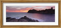 Framed Islands in the sea, La Pietra, Genoese Tower, Phare De La Pietra, L'Ile-Rousse, Balagne, Corsica, France