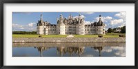 Framed Reflection of a castle in a river, Chateau Royal De Chambord, Loire-Et-Cher, Loire Valley, Loire River, Region Centre, France