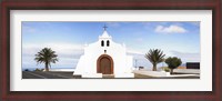 Framed Chapel on a hill, Tiagua, Lanzarote, Canary Islands, Spain