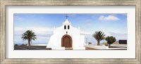 Framed Chapel on a hill, Tiagua, Lanzarote, Canary Islands, Spain