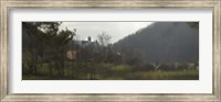 Framed Castle on a hill, Bran Castle, Transylvania, Romania