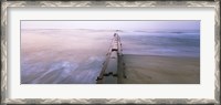 Framed Tide break on the beach at sunrise, Cape Hatteras National Seashore, North Carolina, USA
