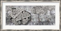 Framed Dollar house with money tree