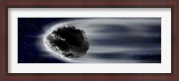 Framed Comet in space