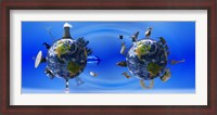 Framed Earth with circle of props