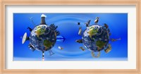 Framed Earth with circle of props