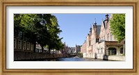 Framed Canal in Bruges, West Flanders, Belgium