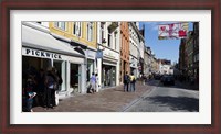Framed Stores in a street, Bruges, West Flanders, Belgium