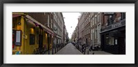 Framed Restaurants in a street, Amsterdam, Netherlands