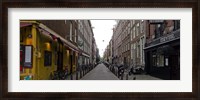 Framed Restaurants in a street, Amsterdam, Netherlands