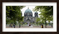 Framed People in a park in front of a cathedral, Berlin Cathedral, Berlin, Germany