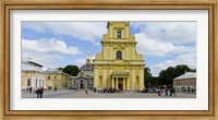 Framed Facade of a cathedral, Peter and Paul Cathedral, Peter and Paul's Fortress, St. Petersburg, Russia