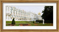 Framed Formal garden in front of a palace, Tsarskoe Selo, Catherine Palace, St. Petersburg, Russia