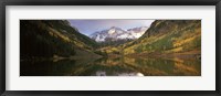 Framed Reflection of trees on water, Aspen, Pitkin County, Colorado, USA