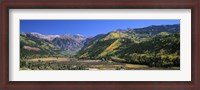 Framed Landscape with mountain range in the background, Telluride, San Miguel County, Colorado, USA