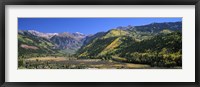 Framed Landscape with mountain range in the background, Telluride, San Miguel County, Colorado, USA